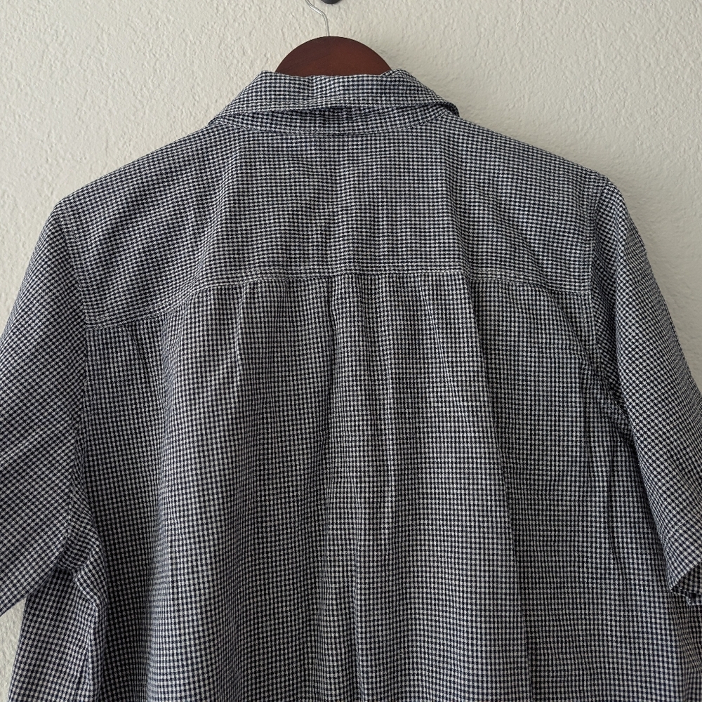 Vintage Disney Winnie the Pooh Button Up Shirt Tigger Gingham Blue/White 20W - Picture 6 of 8